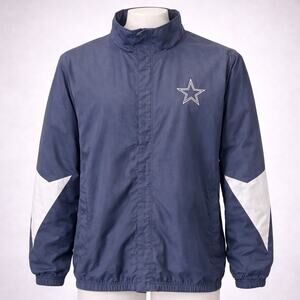 Vintage 90s Dallas Cowboys Embroidered Star Pockets Full Zip Jacket XL